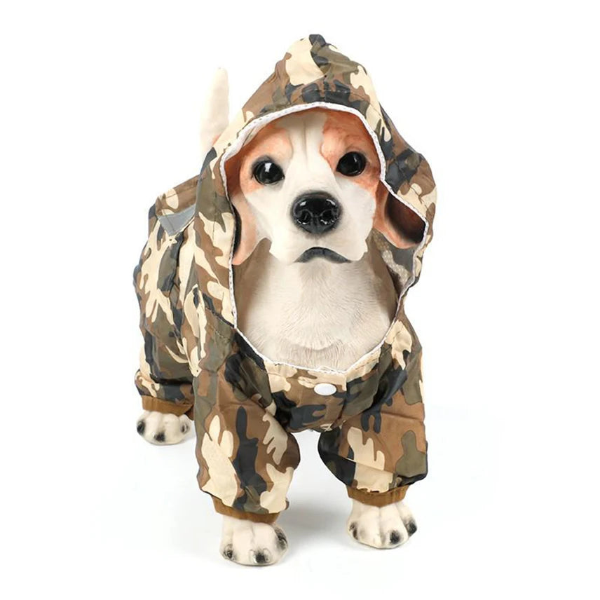 Pet Dog Rain Coat Clothes Puppy Casual Cat Raincoat Waterproof Jacket Outdoor Rainwear Hood Apparel Jumpsuit Pet Supplies