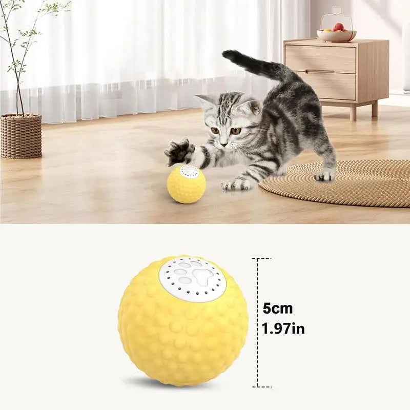 Cat Toy Ball Sound Interactive Rechargeable Sounding Toy Ball For Pet Exercise Quiet Remote-Controlled Kitten Sounding Balls Toy