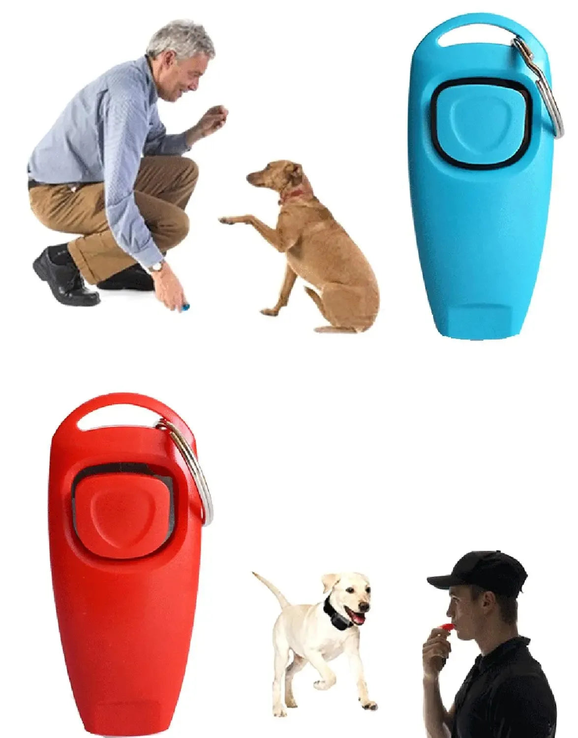 1 Pc Pet Dog Whistle And Clicker Pet Multifunctional 2-in-1 Clicker Puppy Stop Barking Training Aid Clicker Portable Trainer