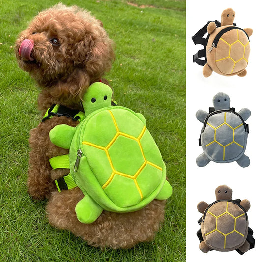 Cute Creative Pet Dog Backpacks Turtle Shape Convenient Pet Backpacks Portable Large Capacity Puppy School Bags Pet Supplies