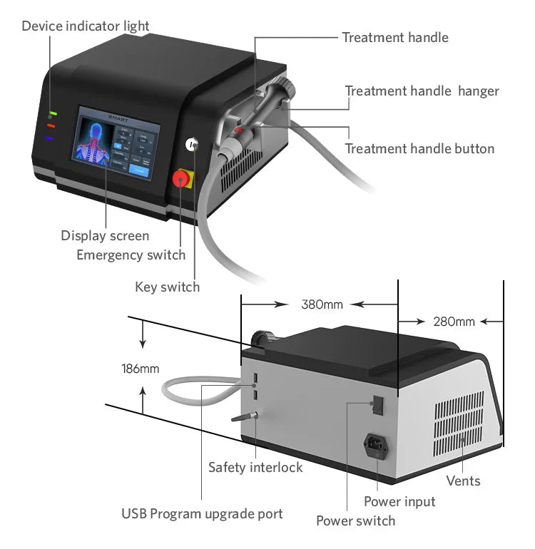 980nm Portable Infrared Light Vet Device Professional Pet Supplies for Pain Relief & Therapy for Muscle & Joints