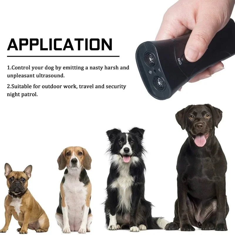 Pet Dog Repeller Anti Barking Stop Bark Dogs Training Device LED Ultrasonic Dog Adapter Without Battery Pets Supplies Wholesale