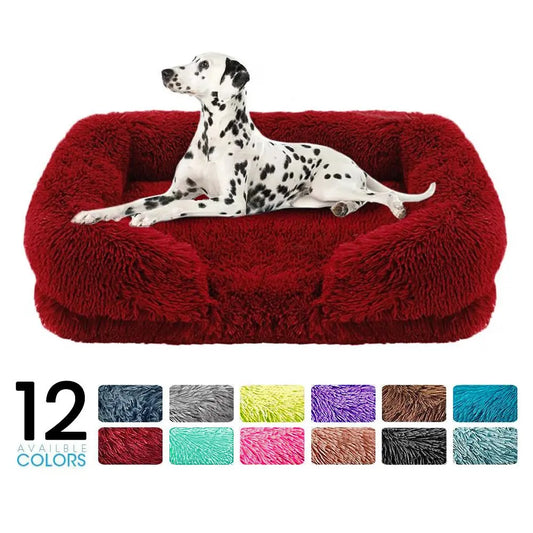 Cozy Plush Dog Sofa Bed Square Beds