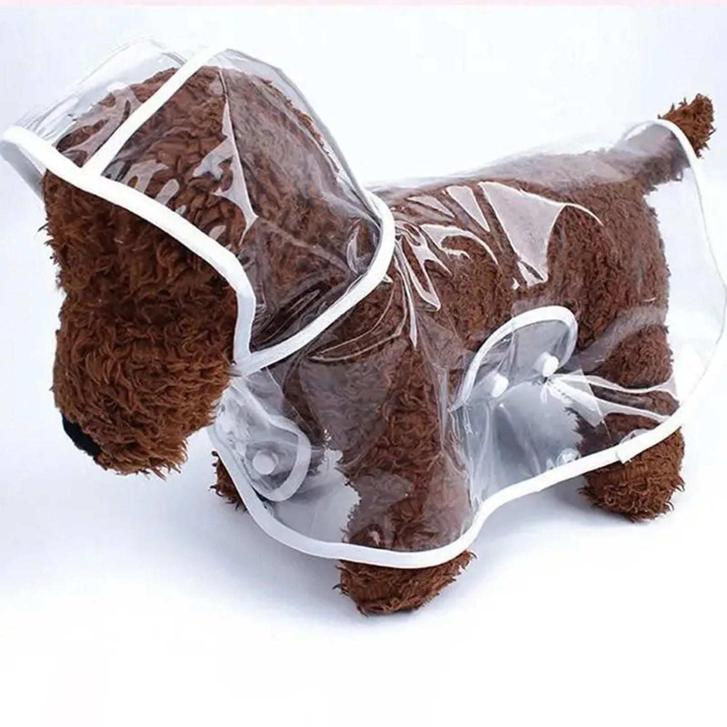 Pet Dog Puppy Transparent Rainwear Raincoat Pet Hooded Waterproof Jacket Clothes Soft PVC Small Dogs Raincoat Puppy Rain