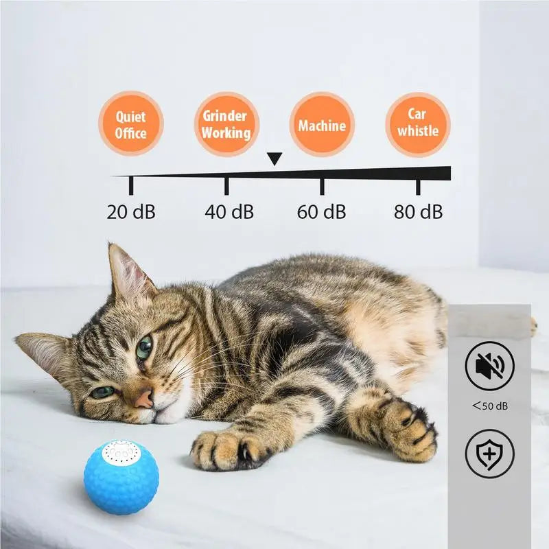 Cat Toy Ball Sound Interactive Rechargeable Sounding Toy Ball For Pet Exercise Quiet Remote-Controlled Kitten Sounding Balls Toy