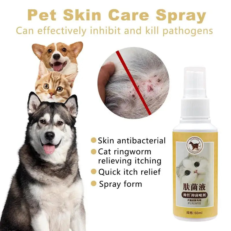 60ml Skin Repair Liquid Wound Spray For Pets Hot Spot Spray For Dogs Skin Care For Dogs & Cats Helps for home Pet Supplies