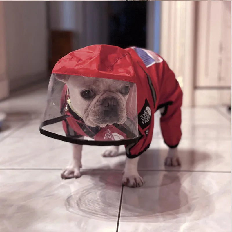 Dog Face Raincoat With Hats Pet Reflective Rainproof Clothes Hoodies Rain Jacket Coat For Small Medium Dogs Apparel Costume