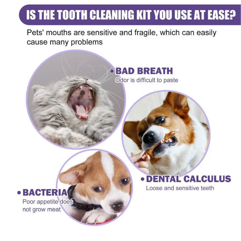 Dog Teeth Wipes Soft Silicone Pet Finger Toothbrush Dog Brush Cleaning Bad Breath Dog Cat Oral Cleaning Stuff Dental Care