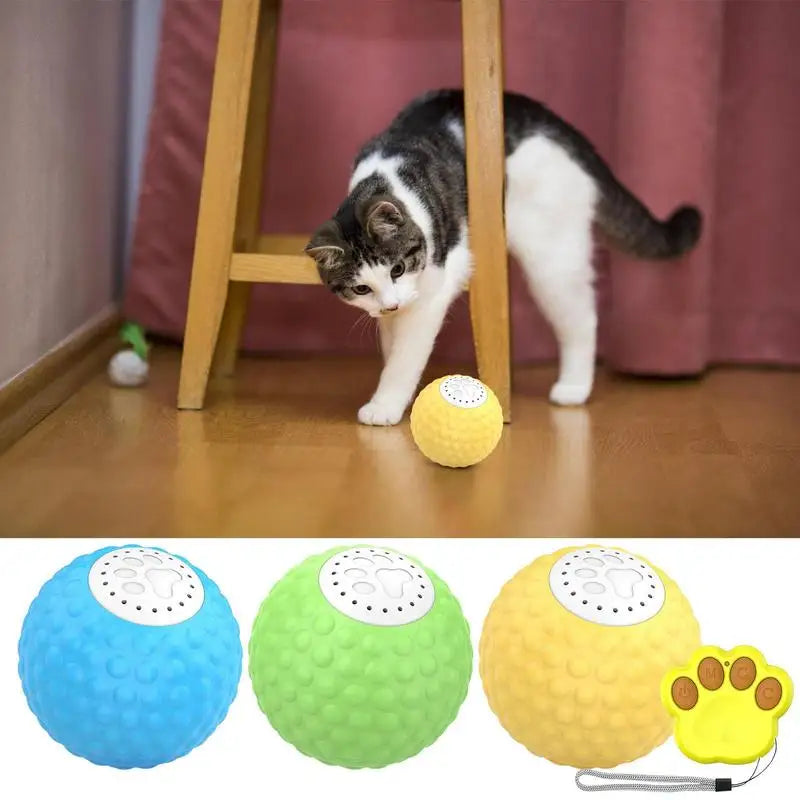 Cat Ball Sound Pet Exercise Sounding Interactive Toy Quiet Remote-Controlled Kitten Sounding Balls Toy Pet Toys For Kitten