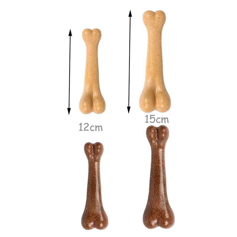 Pet Dog Chew Toys Molar Teeth Clean Stick Interesting Pine Wood Cute Bone Shape Durable Bite Puppy Interactive Toy Pet Supplies